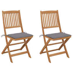 VidaXL 3075114, Terrace, Siège rembourré, Bois d'acacia, Gris, Polyester, 485 mm