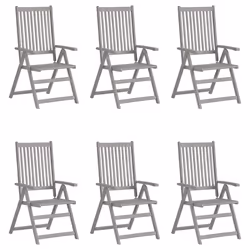 VidaXL 3075142 chaise d'extérieur Terrace Siège rembourré Bois d'acacia Gris - Vue supplémentaire 2