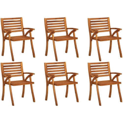 Vidaxl - Chaises de jardin lot de 6 Bois d'acacia solide
