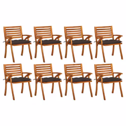 VidaXL 3075224, Terrace, Siège rembourré, Bois d'acacia, Taupe, Polyester, 590 mm