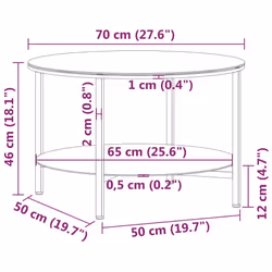 VidaXL 331620 Table à café, latérale et de salon - Vue supplémentaire 5