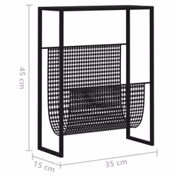VidaXL 331668 porte-magazines Noir - Vue supplémentaire 7