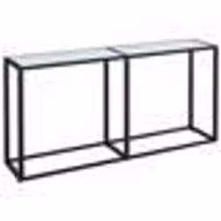 vidaXL Table console Marbre blanc 160x35x75,5 cm Verre trempé - TU