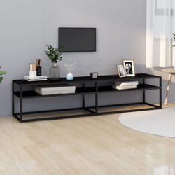 Vidaxl - Meuble tv Noir 180x40x40,5 cm Verre trempé