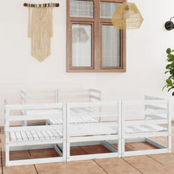 Vidaxl - Salon de jardin 6 pcs Blanc Bois de pin massif