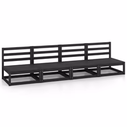 VidaXL 3075343, 4 siège(s), Noir