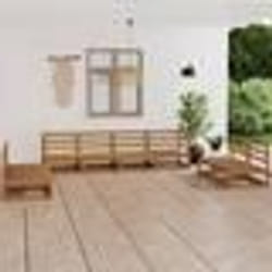 vidaXL Salon de jardin 8 pcs marron miel bois de pin massif - TU