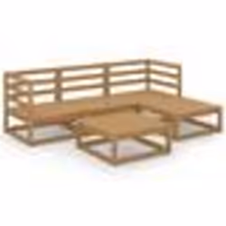 vidaXL Salon de jardin 5 pcs marron miel bois de pin massif - TU