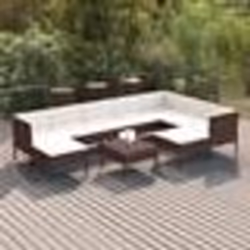 vidaXL Salon de jardin 10 pcs marron miel bois de pin massif - TU