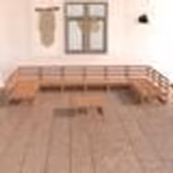 vidaXL Salon de jardin 11 pcs bois de pin massif - TU