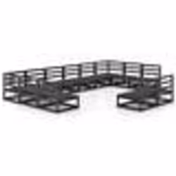 vidaXL Salon de jardin 12 pcs bois de pin massif - TU