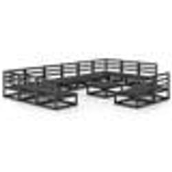 vidaXL Salon de jardin 13 pcs bois de pin massif