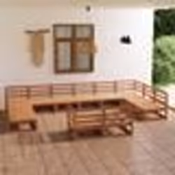 vidaXL Salon de jardin 12 pcs bois de pin massif - TU