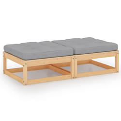 VidaXL 3076279 banc de jardin Bois, Tissu, Polyester