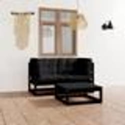 vidaXL Salon de jardin 3 pcs avec coussins Bois de pin massif - TU