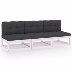 VidaXL 3076350, 3 siège(s), Blanc