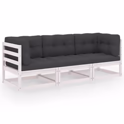 VidaXL 3076370, 3 siège(s), Blanc