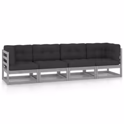 VidaXL 3076411, 4 siège(s), Gris