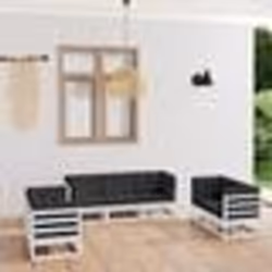 vidaXL Salon de jardin 7 pcs avec coussins Bois de pin massif - TU