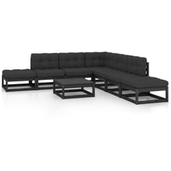 Vidaxl - Salon de jardin 8 pcs avec coussins Bois de pin massif