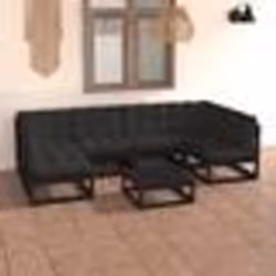 vidaXL Salon de jardin 7 pcs avec coussins Bois de pin massif - TU
