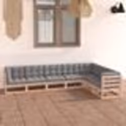 vidaXL Salon de jardin 7 pcs avec coussins Bois de pin massif - TU