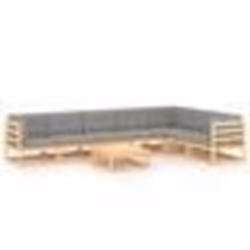 vidaXL Salon de jardin 8 pcs avec coussins Bois de pin massif - TU