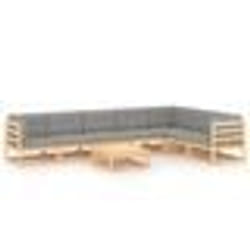 vidaXL Salon de jardin 8 pcs avec coussins Bois de pin massif - TU