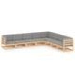 vidaXL Salon de jardin 8 pcs avec coussins Bois de pin massif - TU