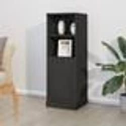 vidaXL Salon de jardin 12 pcs avec coussins Noir Bois de pin massif - TU