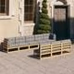 vidaXL Salon de jardin 8 pcs avec coussins Bois de pin massif - TU