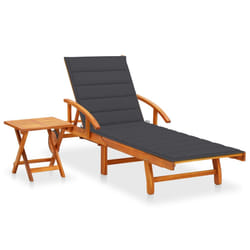 VidaXL 3077330 chaise d'extérieur Terrace Siège rembourré Bois d'acacia Anthracite