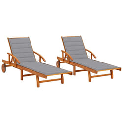 VidaXL 3077331 chaise d'extérieur Terrace Siège rembourré Bois d'acacia Gris