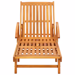 VidaXL 3077337 chaise d'extérieur Terrace Siège rembourré Bois d'acacia Noir