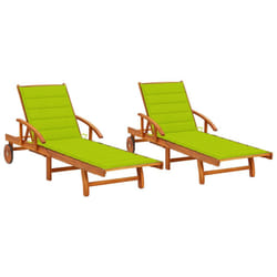 VidaXL 3077341 chaise d'extérieur Terrace Siège rembourré Bois d'acacia Vert