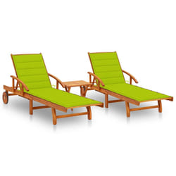 VidaXL 3077356 chaise d'extérieur Terrace Siège rembourré Bois d'acacia Vert
