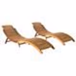vidaXL Chaises longues lot de 2 Bois d'acacia solide - TU