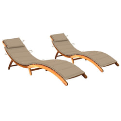 VidaXL 3077364 chaise d'extérieur Linge Siège rembourré Bois d'acacia Beige
