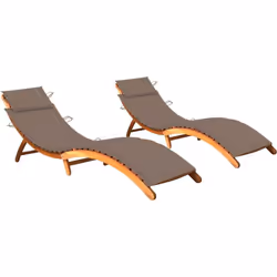 Avec cet ensemble de 2 chaises longues en bois, vous aurez toujours un endroit confortable pour vous détendre sur votre terra ...