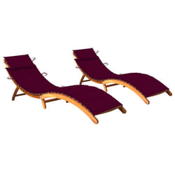 VidaXL 3077370 chaise d'extérieur Linge Siège rembourré Bois d'acacia Rouge