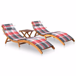 VidaXL 3077389, Linge, Siège rembourré, Bois d'acacia, Polyester, 3 cm