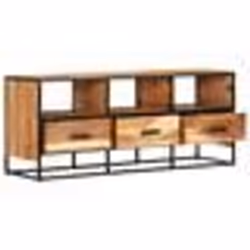 vidaXL Meuble TV 110x30x45 cm Bois d'acacia massif - TU