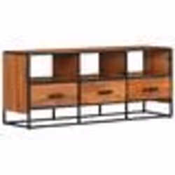 vidaXL Meuble TV 110x30x45 cm Bois d'acacia massif - TU