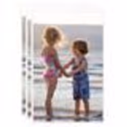 vidaXL Collage de cadres photo 3 pcs de table Blanc 13x18 cm MDF - TU