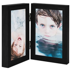 Cadre Photo Dépliable En Deux Noir 2x(21x29,7 Cm) Vidaxl