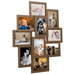 Collage de cadres photo de photo 10x(10x15 cm) Marron clair mdf Vidaxl