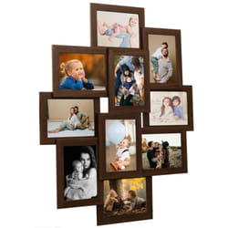 Vidaxl - Collage de cadres photo de photo 10x(10x15 cm) Marron foncé mdf