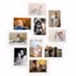vidaXL Collage de cadres photo de photo 10x(10x15 cm) Blanc MDF