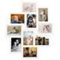 vidaXL Collage de cadres photo de photo 10x(10x15 cm) Blanc MDF