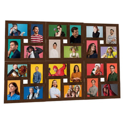 vidaXL Collage de cadres photo de photo 24x(10x15 cm) Marron foncé MDF - TU